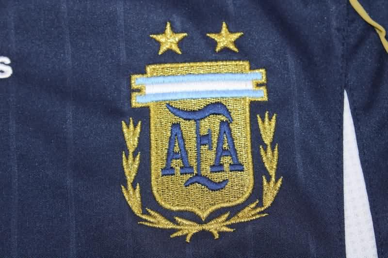 Thailand Quality(AAA) 2006 Argentina Away Long Sleeve Retro Soccer Jersey