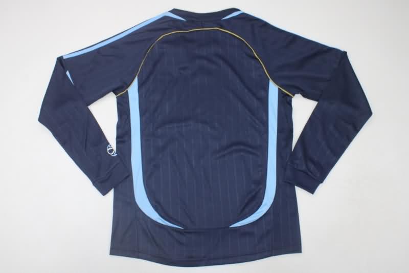 Thailand Quality(AAA) 2006 Argentina Away Long Sleeve Retro Soccer Jersey