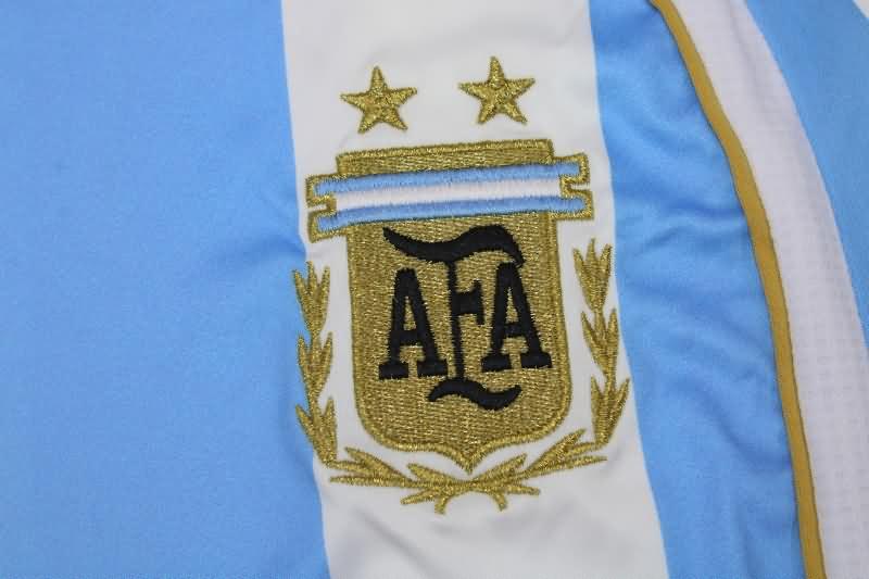 Thailand Quality(AAA) 2006 Argentina Home Long Sleeve Retro Soccer Jersey