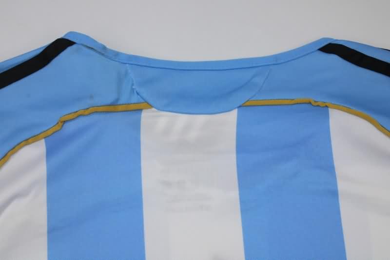 Thailand Quality(AAA) 2006 Argentina Home Long Sleeve Retro Soccer Jersey