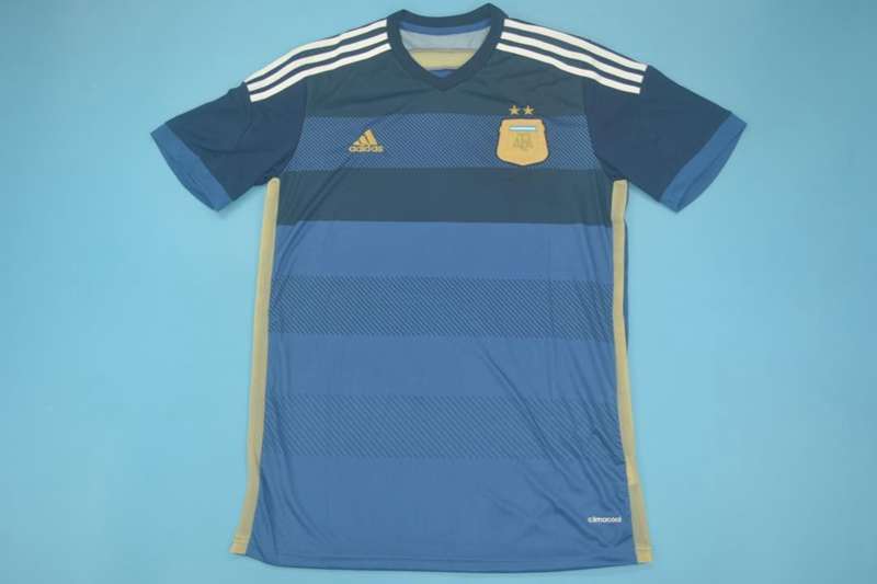 Thailand Quality(AAA) 2014 Argentina Away Retro Soccer Jersey