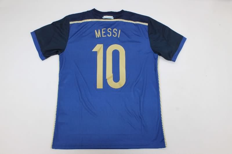 Thailand Quality(AAA) 2014 Argentina Away Retro Soccer Jersey