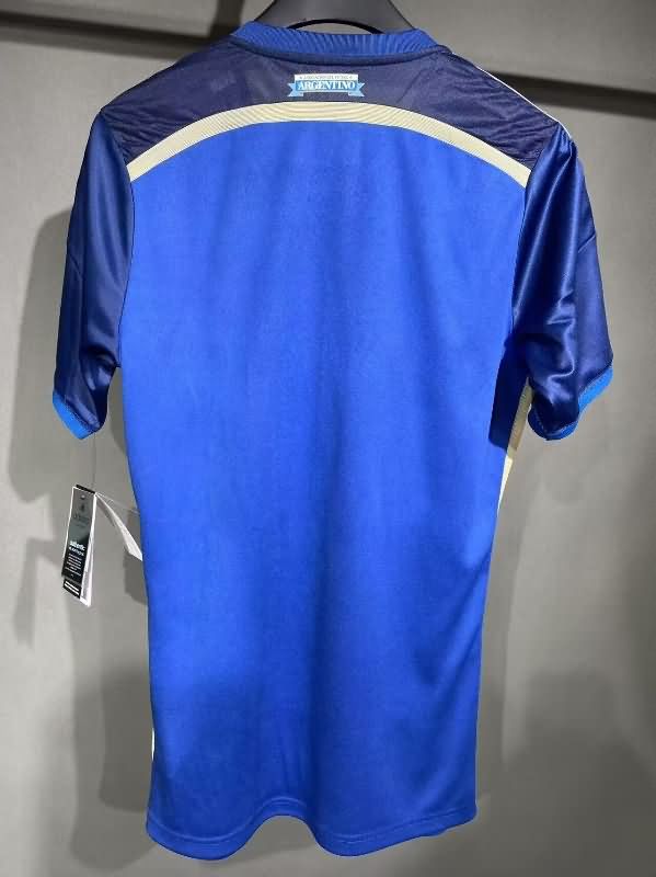 Thailand Quality(AAA) 2014 Argentina Away Retro Soccer Jersey(Player)