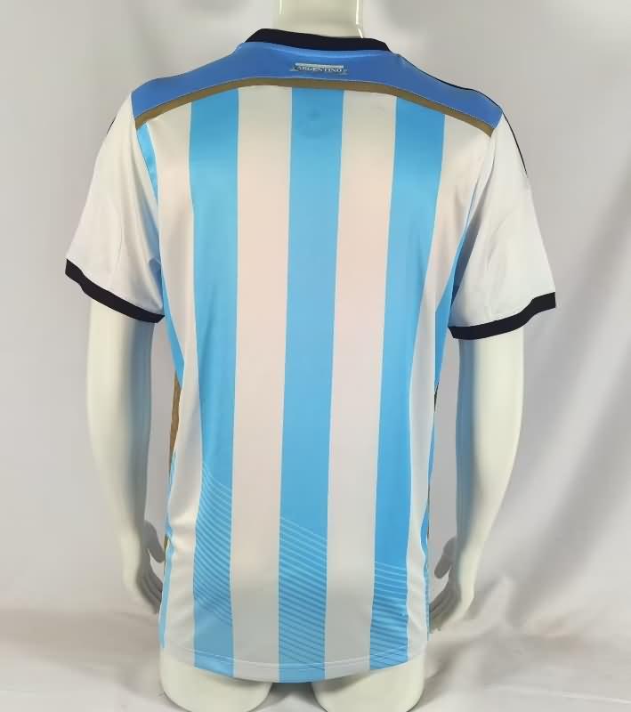 Thailand Quality(AAA) 2014 Argentina Home Retro Soccer Jersey