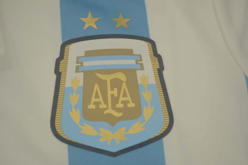 Thailand Quality(AAA) 2014 Argentina Home Retro Soccer Jersey(L/S Player)