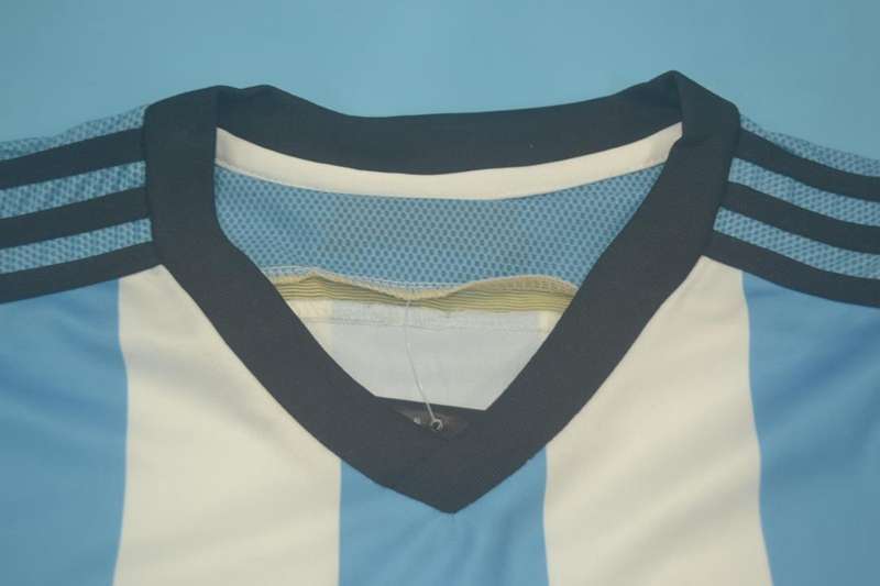 Thailand Quality(AAA) 2014 Argentina Home Retro Soccer Jersey(Player)
