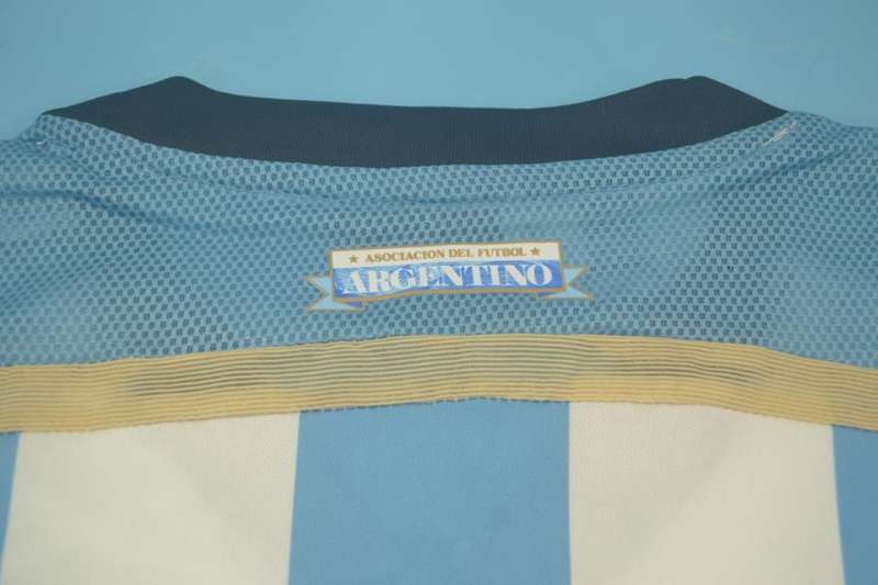 Thailand Quality(AAA) 2014 Argentina Home Retro Soccer Jersey(Player)