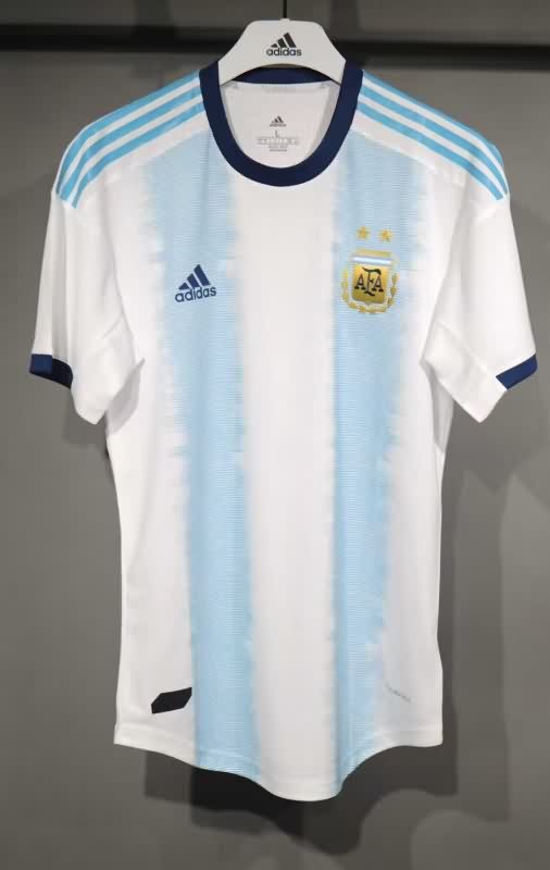 Thailand Quality(AAA) 2019 Argentina Home Retro Soccer Jersey (Player)