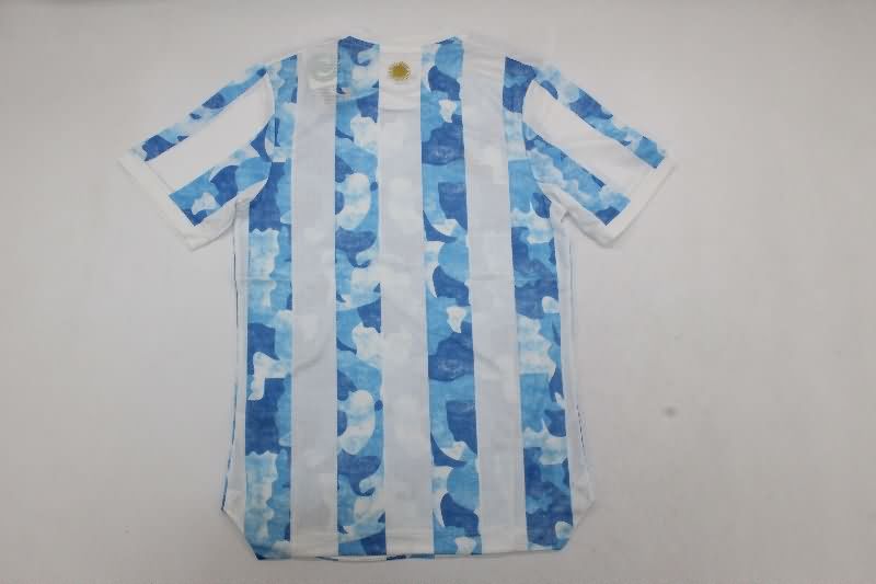Thailand Quality(AAA) 2021 Argentina Home Retro Soccer Jersey (Player)