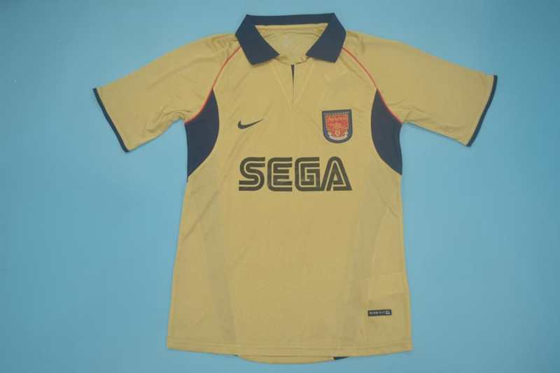 Thailand Quality(AAA) 2001/02 Arsenal Away Retro Soccer Jersey