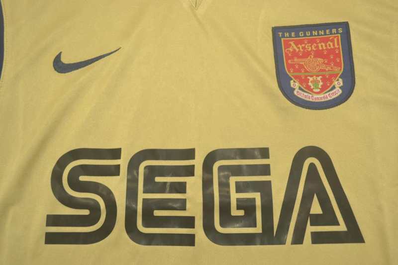 Thailand Quality(AAA) 2001/02 Arsenal Away Retro Soccer Jersey