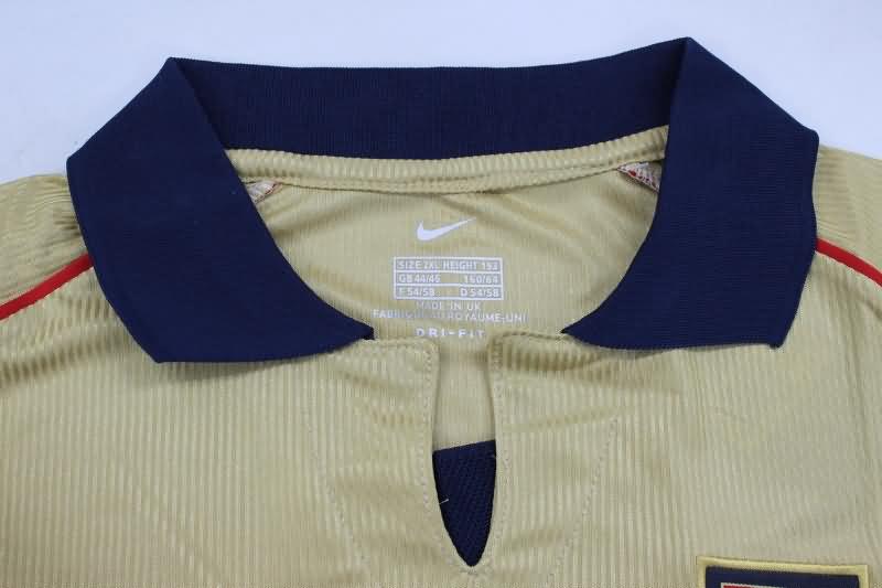 Thailand Quality(AAA) 2001/02 Arsenal Away Long Sleeve Retro Soccer Jersey