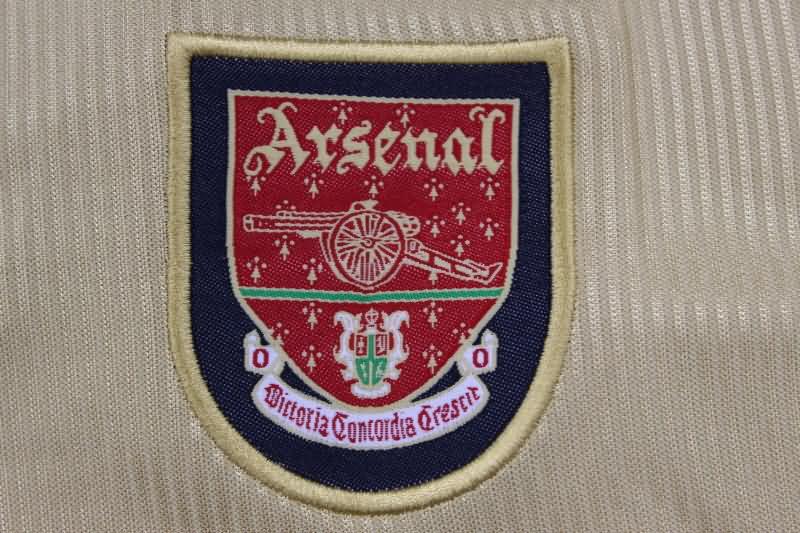 Thailand Quality(AAA) 2001/02 Arsenal Away Long Sleeve Retro Soccer Jersey