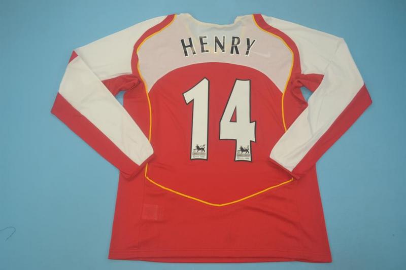 Thailand Quality(AAA) 2004/05 Arsenal Home Retro Soccer Jersey(L/S)