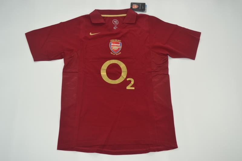 Thailand Quality(AAA) 2005/06 Arsenal Home Retro Soccer Jersey