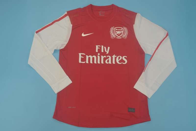 Thailand Quality(AAA) 2011/12 Arsenal Home Retro Soccer Jersey(L/S)