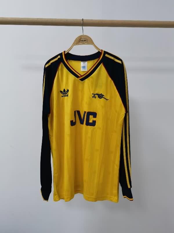 Thailand Quality(AAA) 1988/90 Arsenal Away Long Sleeve Retro Soccer Jersey