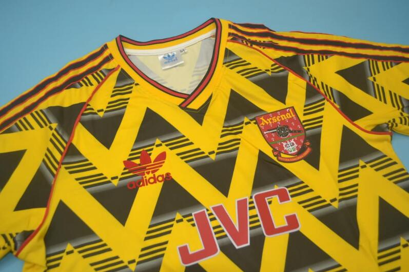 Thailand Quality(AAA) 1991/93 Arsenal Away Retro Soccer Jersey