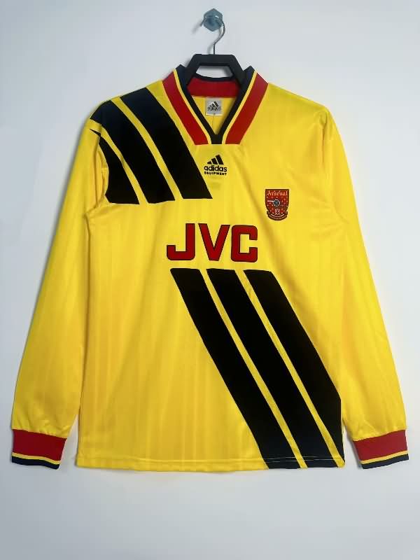 Thailand Quality(AAA) 1993/94 Arsenal Away Retro Long Sleeve Soccer Jersey