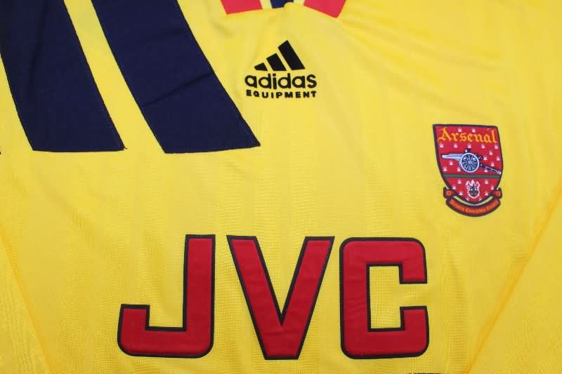 Thailand Quality(AAA) 1993/94 Arsenal Away Retro Long Sleeve Soccer Jersey