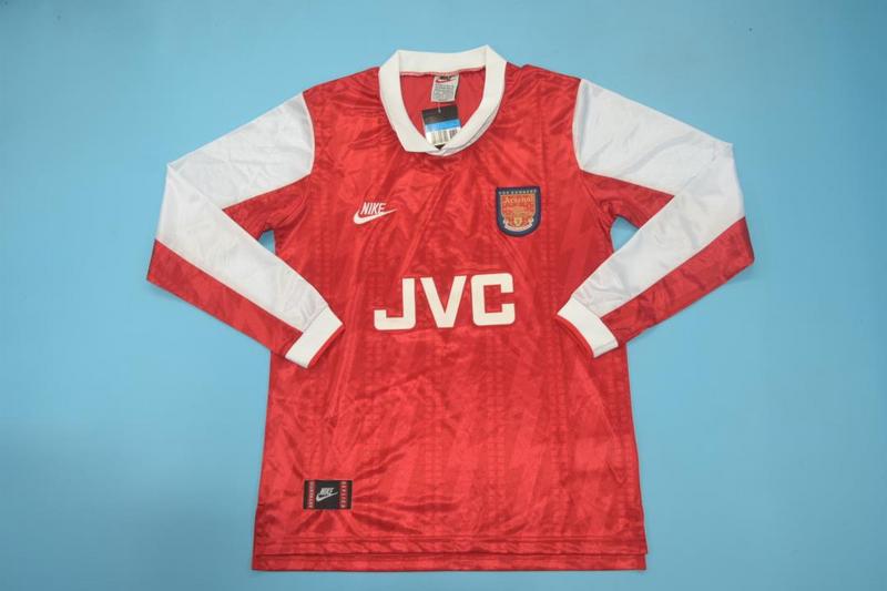 Thailand Quality(AAA) 1994/95 Arsenal Home Retro Soccer Jersey(L/S)