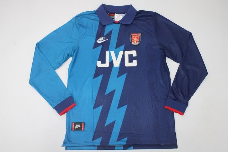 Thailand Quality(AAA) 1995/96 Arsenal Away Long Sleeve Retro Soccer Jersey