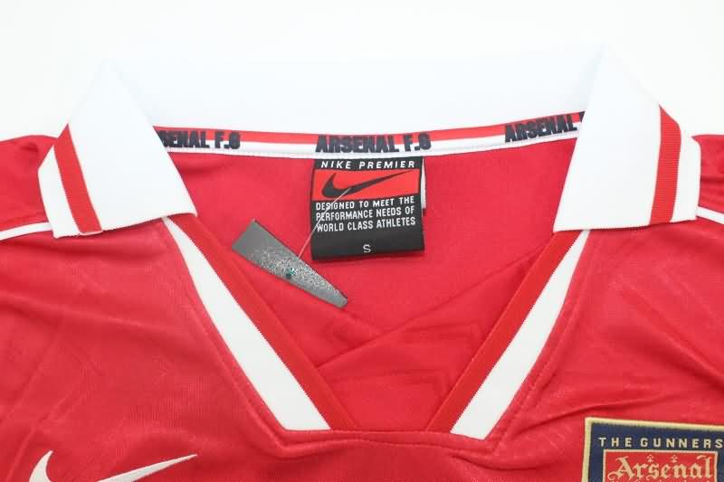 Thailand Quality(AAA) 1996/98 Arsenal Home Long Sleeve Retro Soccer Jersey