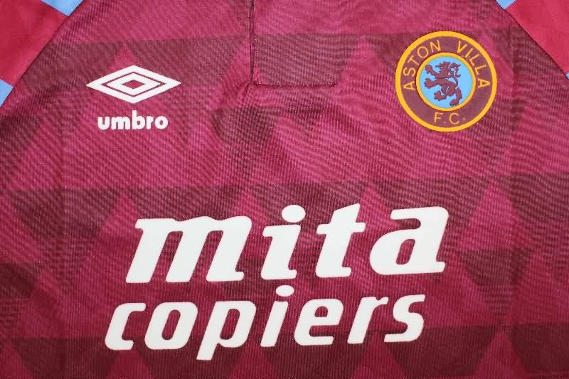 Thailand Quality(AAA) 1990/92 Aston Villa Home Retro Soccer Jersey