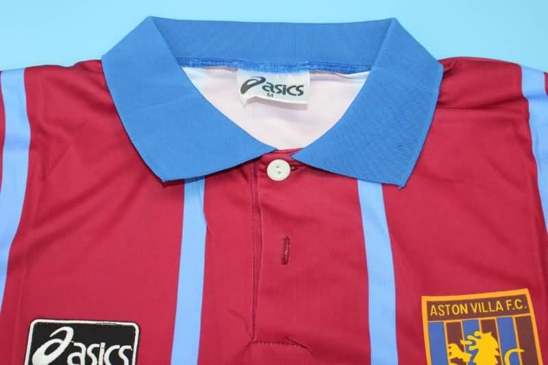 Thailand Quality(AAA) 1993/95 Aston Villa Home Retro Soccer Jersey