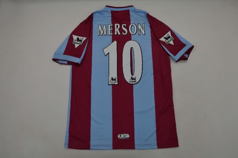 Thailand Quality(AAA) 1999/00 Aston Villa Home Retro Soccer Jersey