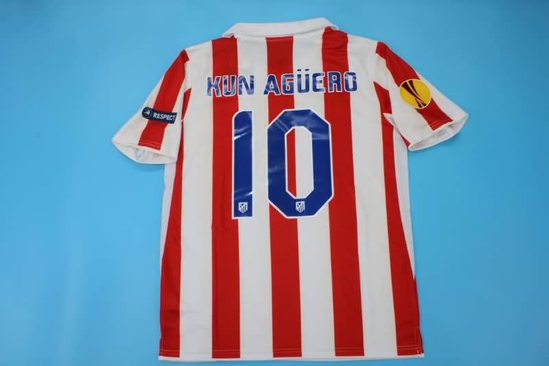 Thailand Quality(AAA) 2010/11 Atletico Madrid Home Retro Soccer Jersey