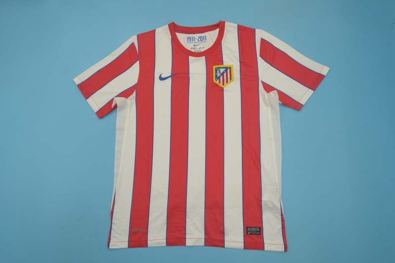 Thailand Quality(AAA) 2011/12 Atletico Madrid Home Retro Soccer Jersey