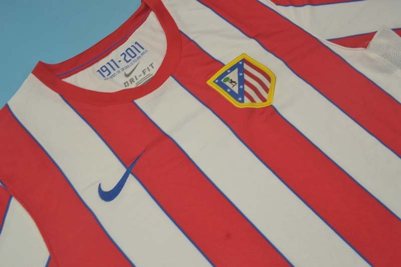 Thailand Quality(AAA) 2011/12 Atletico Madrid Home Retro Soccer Jersey