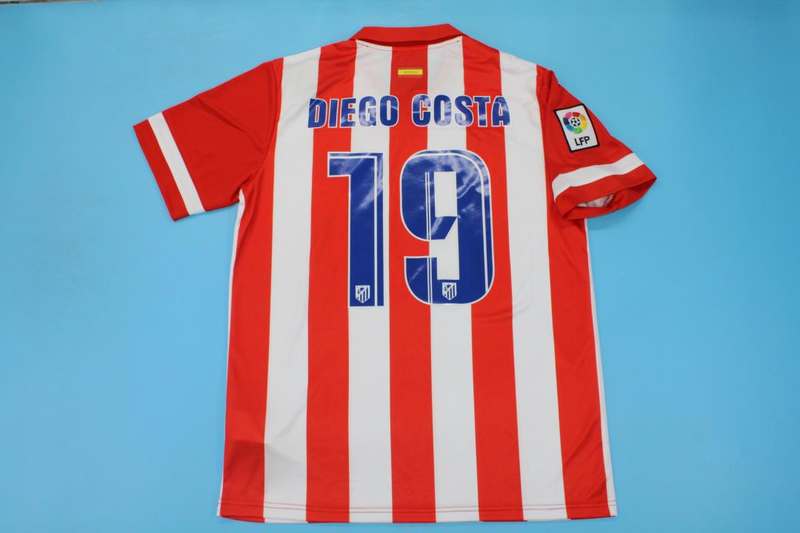 Thailand Quality(AAA) 2013/14 Atletico Madrid Home Retro Soccer Jersey