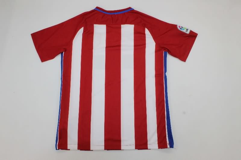 Thailand Quality(AAA) 2016/17 Atletico Madrid Home Retro Soccer Jersey