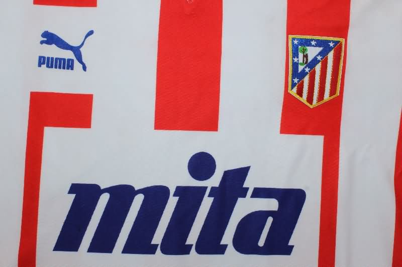 Thailand Quality(AAA) 1987/89 Atletico Madrid Home Retro Soccer Jersey