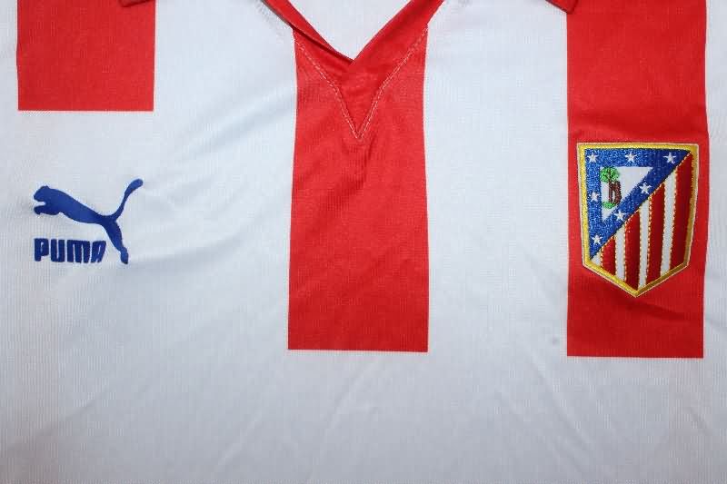 Thailand Quality(AAA) 1989/90 Atletico Madrid Home Retro Soccer Jersey