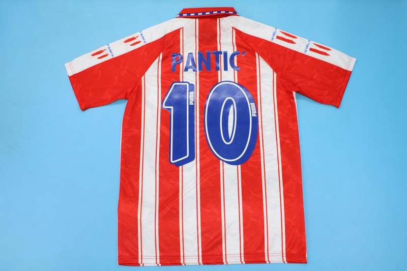 Thailand Quality(AAA) 1994/95 Atletico Madrid Home Retro Soccer Jersey