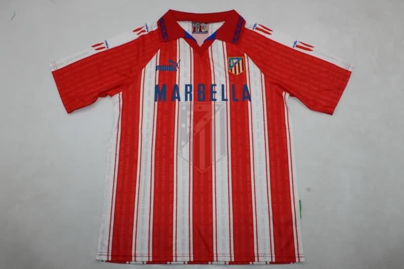 Thailand Quality(AAA) 1995/96 Atletico Madrid Home Retro Soccer Jersey