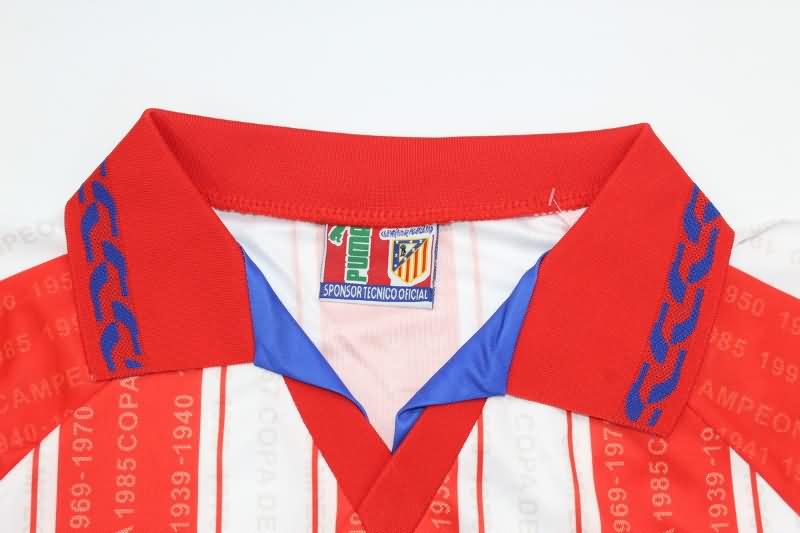 Thailand Quality(AAA) 1995/96 Atletico Madrid Home Retro Soccer Jersey