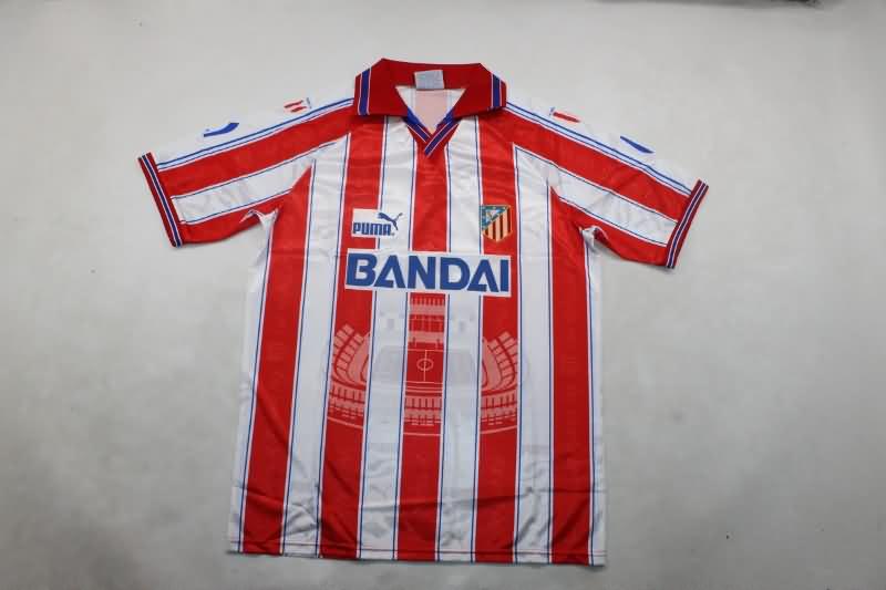 Thailand Quality(AAA) 1996/97 Atletico Madrid Home Retro Soccer Jersey