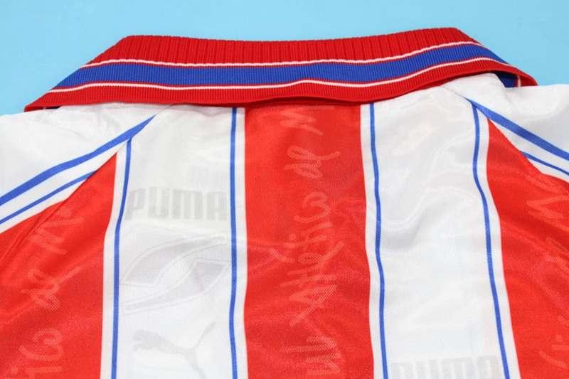 Thailand Quality(AAA) 1996/97 Atletico Madrid Home Retro Soccer Jersey