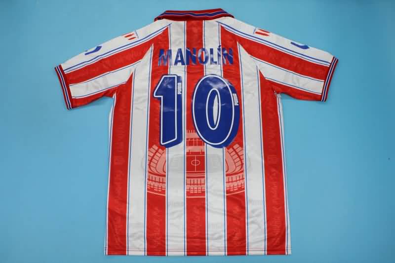 Thailand Quality(AAA) 1996/97 Atletico Madrid Home Retro Soccer Jersey