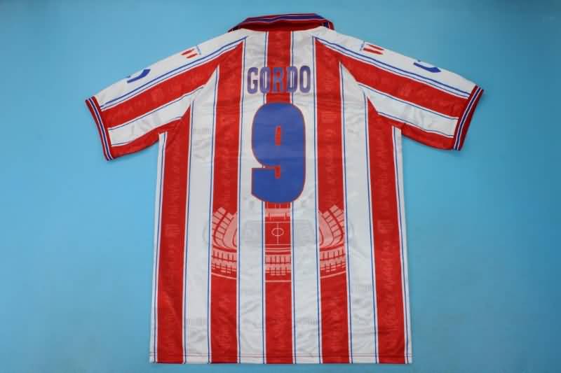 Thailand Quality(AAA) 1996/97 Atletico Madrid Home Retro Soccer Jersey