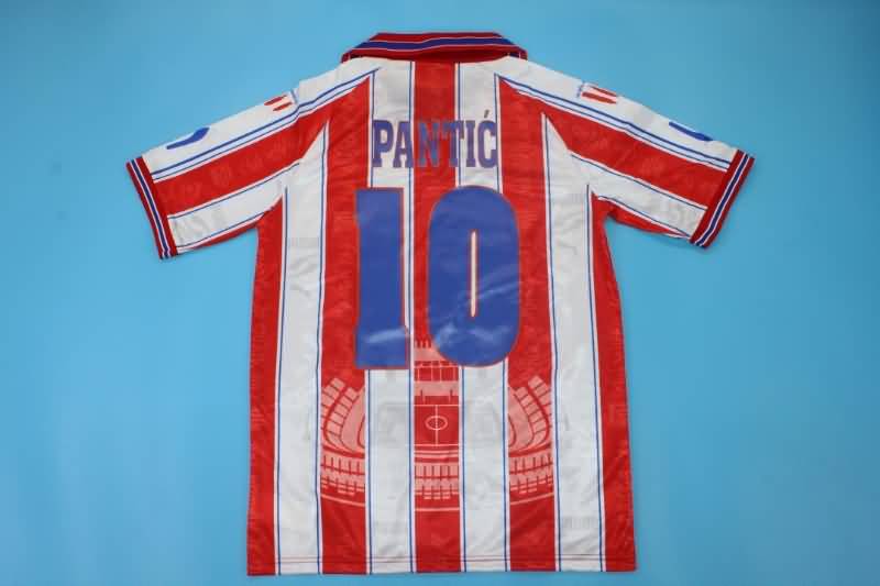 Thailand Quality(AAA) 1996/97 Atletico Madrid Home Retro Soccer Jersey