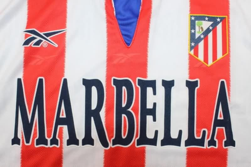 Thailand Quality(AAA) 1998/99 Atletico Madrid Home Retro Soccer Jersey