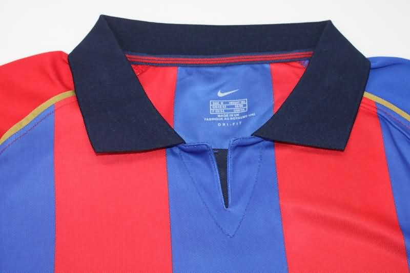 Thailand Quality(AAA) 2001/02 Barcelona Home Retro Soccer Jersey