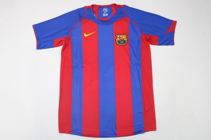 Thailand Quality(AAA) 2004/05 Barcelona Home Retro Soccer Jersey