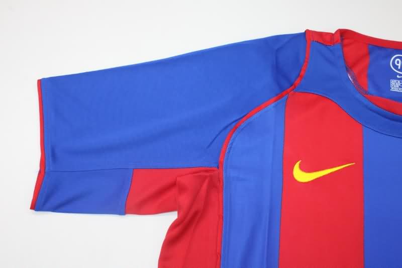 Thailand Quality(AAA) 2004/05 Barcelona Home Retro Soccer Jersey