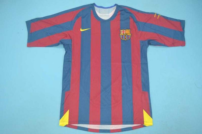 Thailand Quality(AAA) 2005/06 Barcelona Home Retro Soccer Jersey